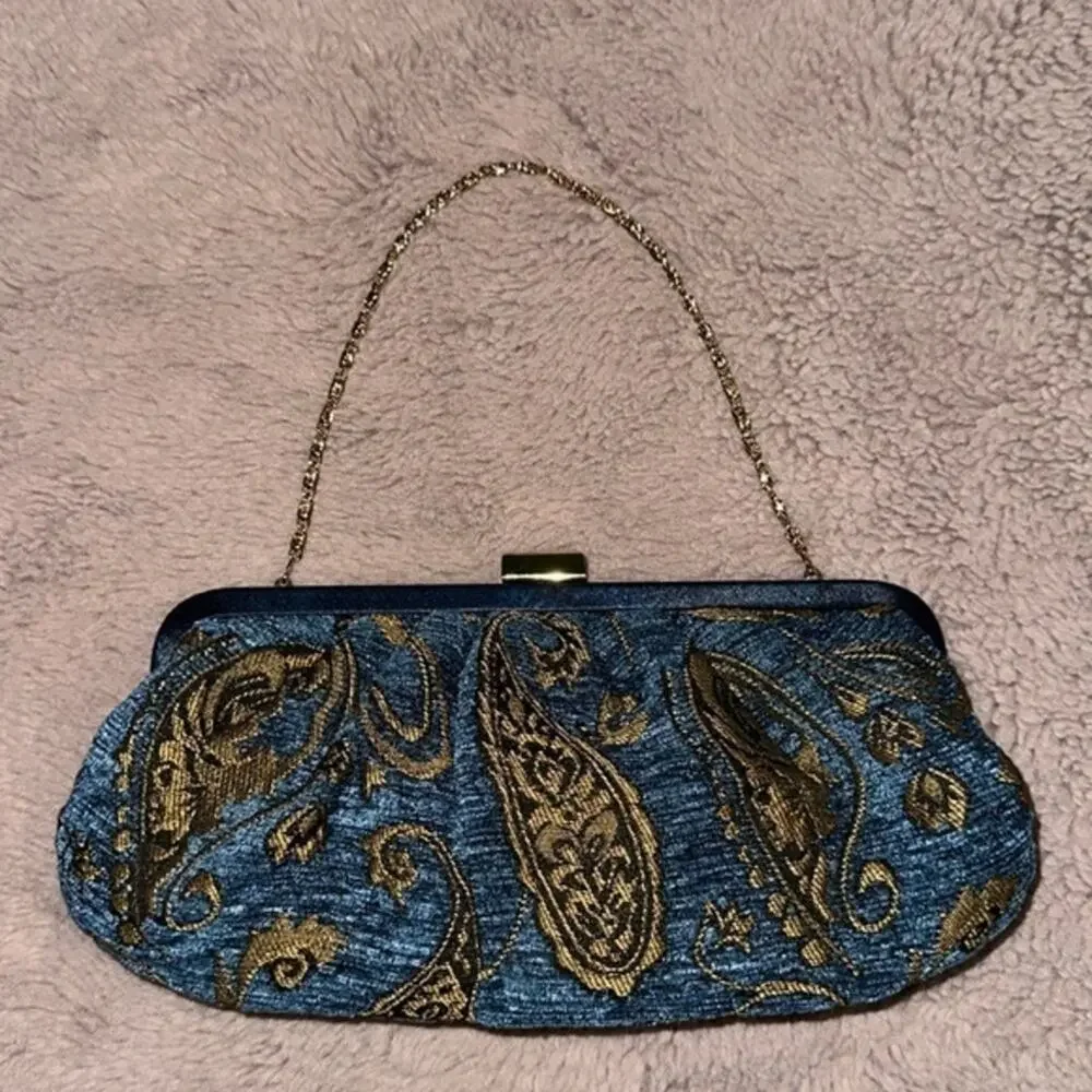 Navy & Gold Stylish Clutch